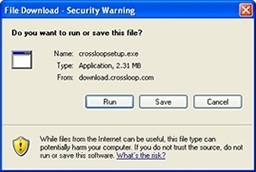 Save, Run or Cancel Window